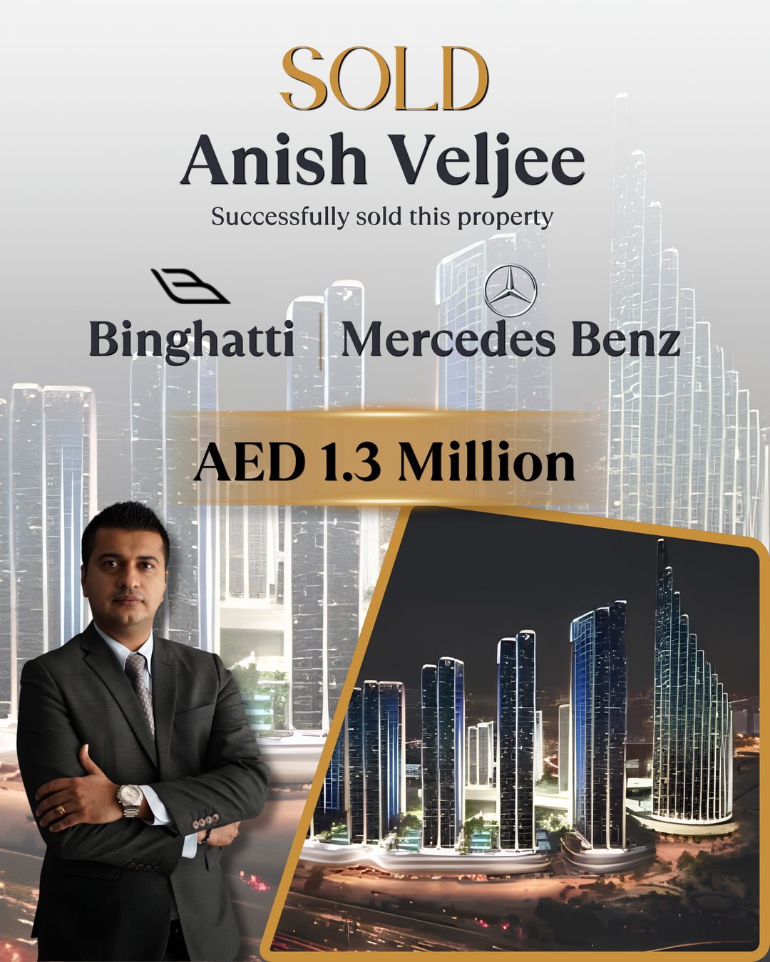 Anish Veljee sold Binghatti Mercedes-Benz Places – AED 1.3 million