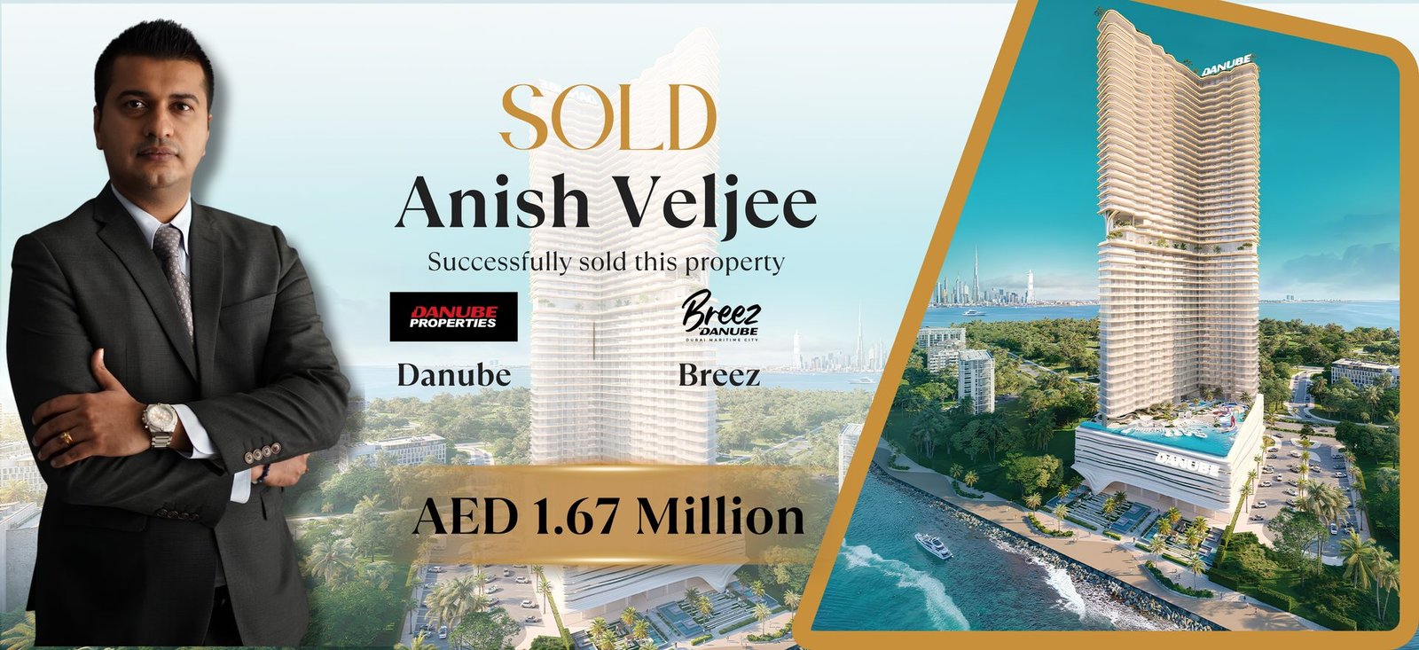 Anish Veljee sold Breez by Danube, Dubai Maritime City – AED 1.67 million